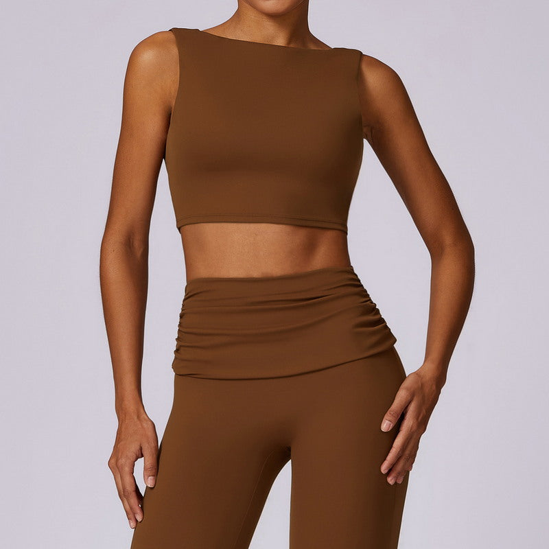 Brown 2 piece yoga set